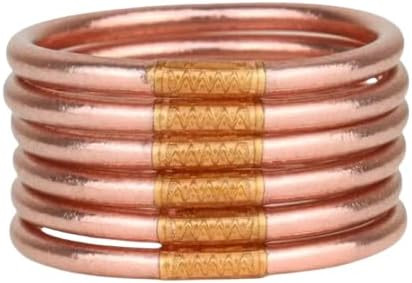 BuDhaGirl Rose Gold All Weather Bangles (AWB) - Serenity Prayer | Amazon (US)