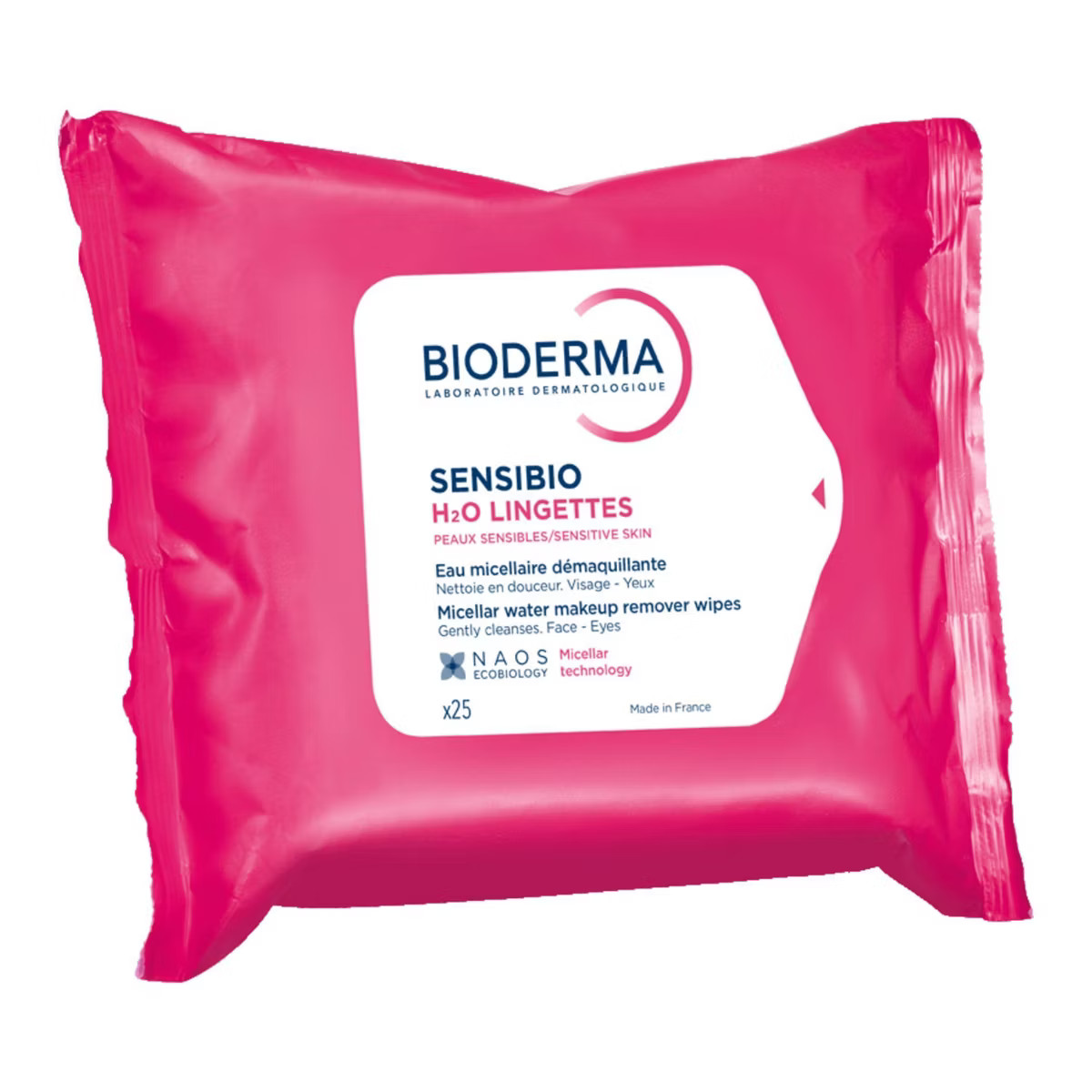 Bioderma Sensibio H2O Facial Cleansing And Makeup Removing Wipes For Sensitive Skin - 25ct | Target