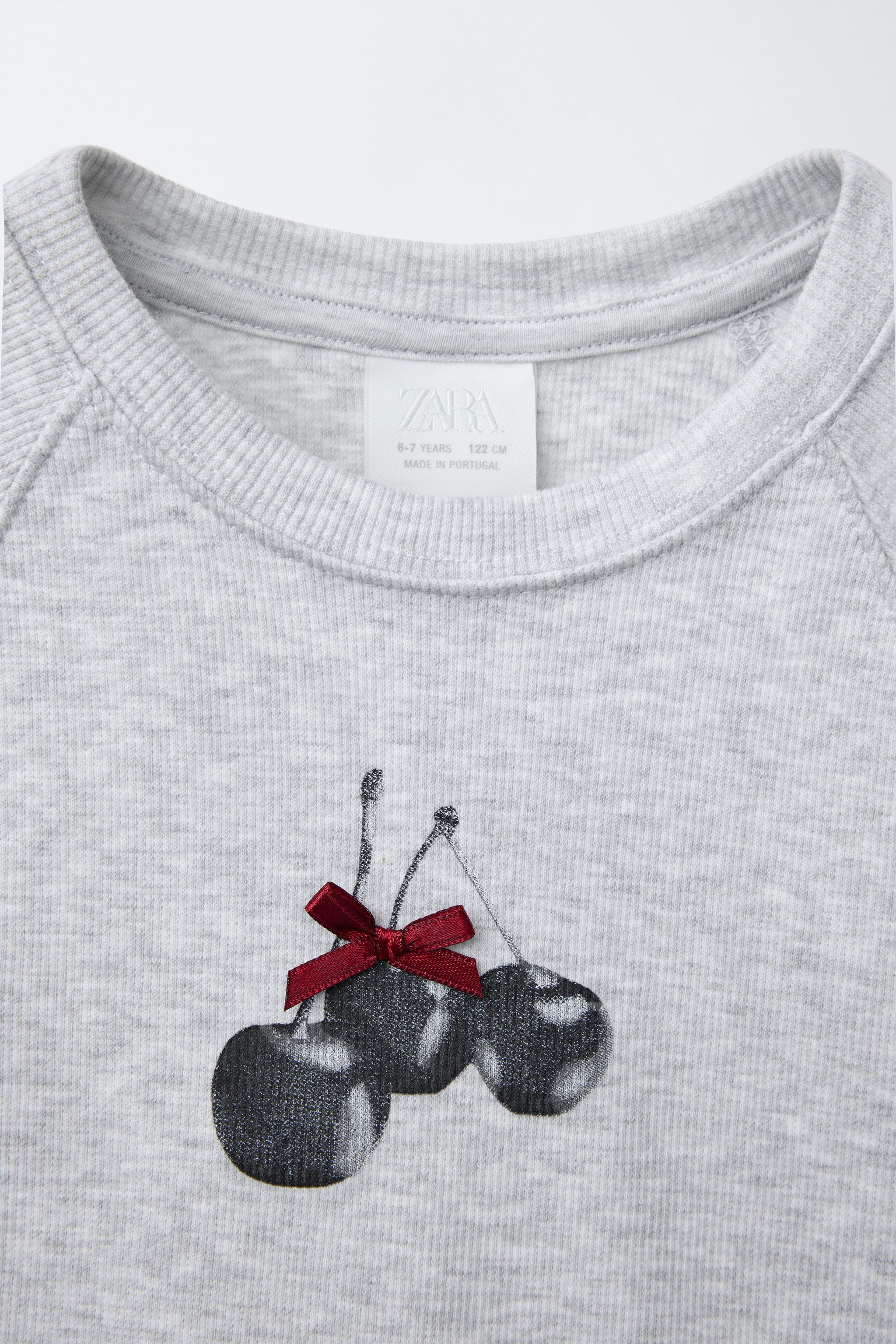 CHERRY PRINT RIBBED T-SHIRT | Zara US