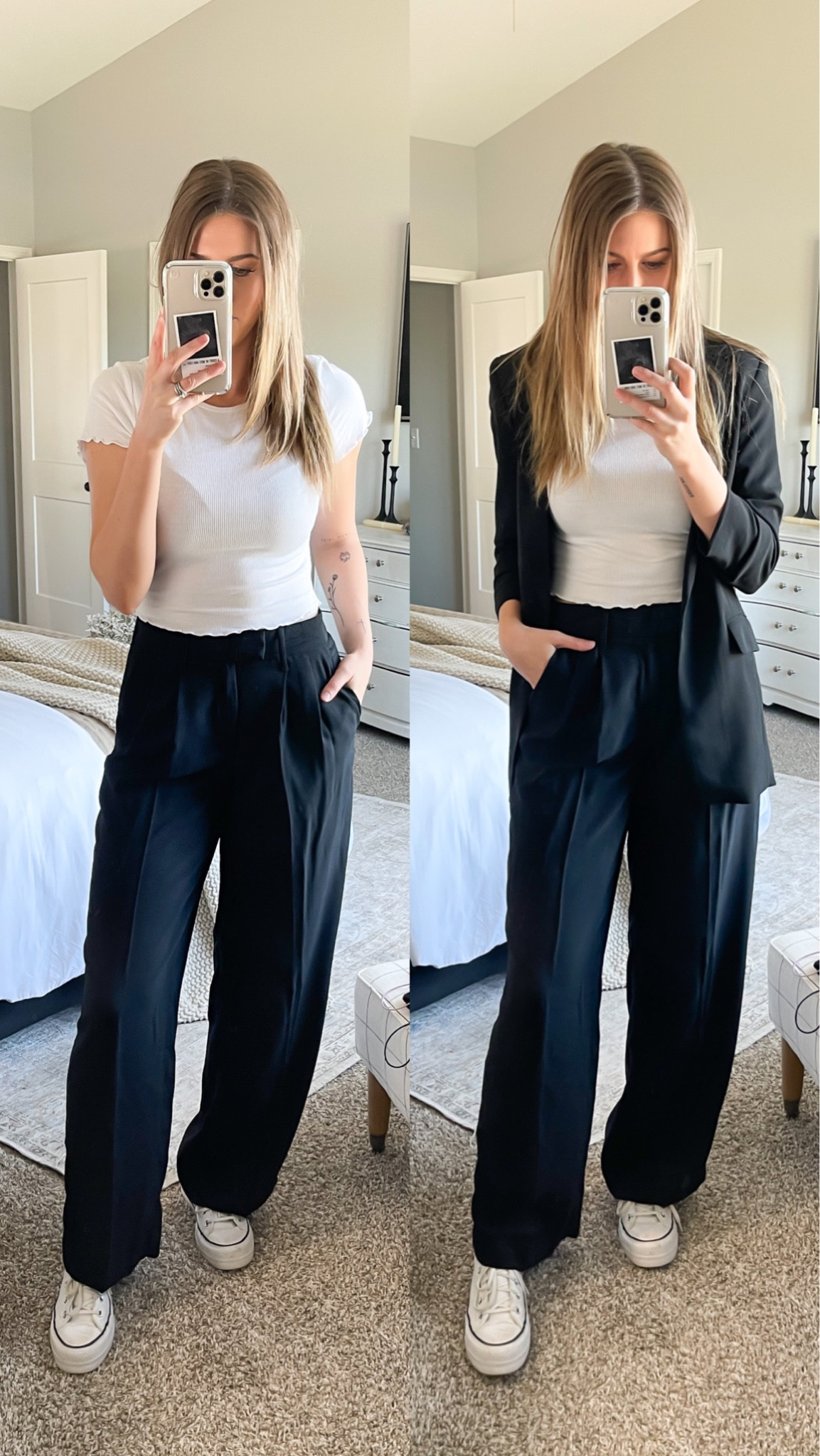 Work Fit

5’7
140lbs
Cropped Ribbed Top: Medium
Pants: 4
Blazer: s

#LTKfit #LTKunder50 #LTKstyletip