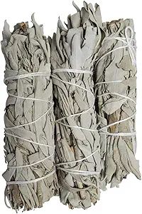 Vivally Naturals Premium California White Sage 4 Inch Smudge Sticks - 3 Pack | Amazon (US)