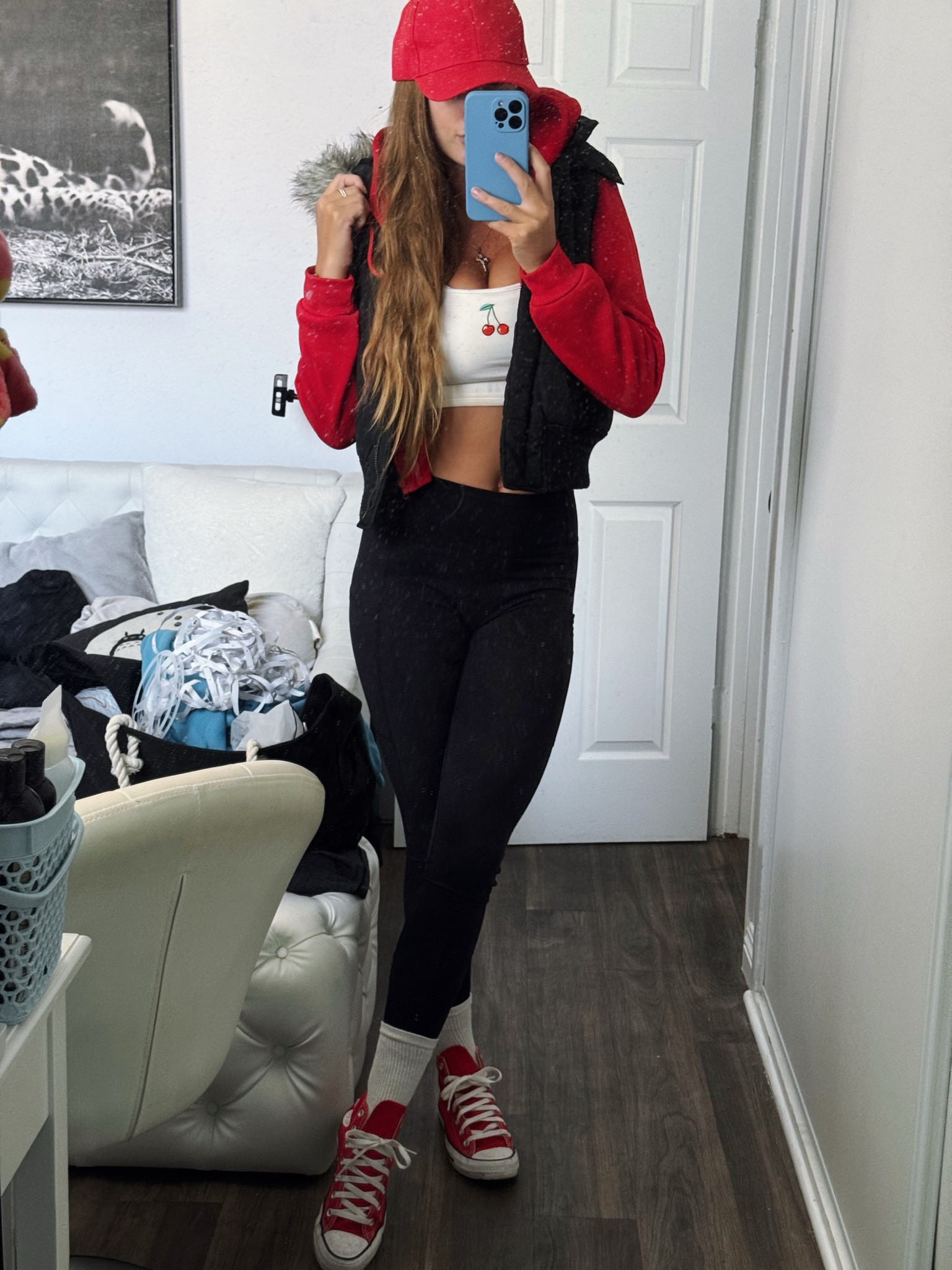 casual, cute, comfy 🫶🏽 10/10 from Amazon! (Except leggings are from Titan & crop puffer vest I’ve had for soooo many years, no idea where I got it 🙃) original cherry top from Amazon sold out😢

#LTKActive #LTKPetite #LTKItBag