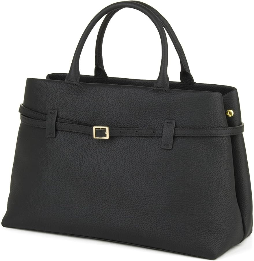 DONNAIN Full-Grain Cow Leather Top Handle Satchel, Tote Bag for Women Work and Shoulder Crossbody... | Amazon (US)