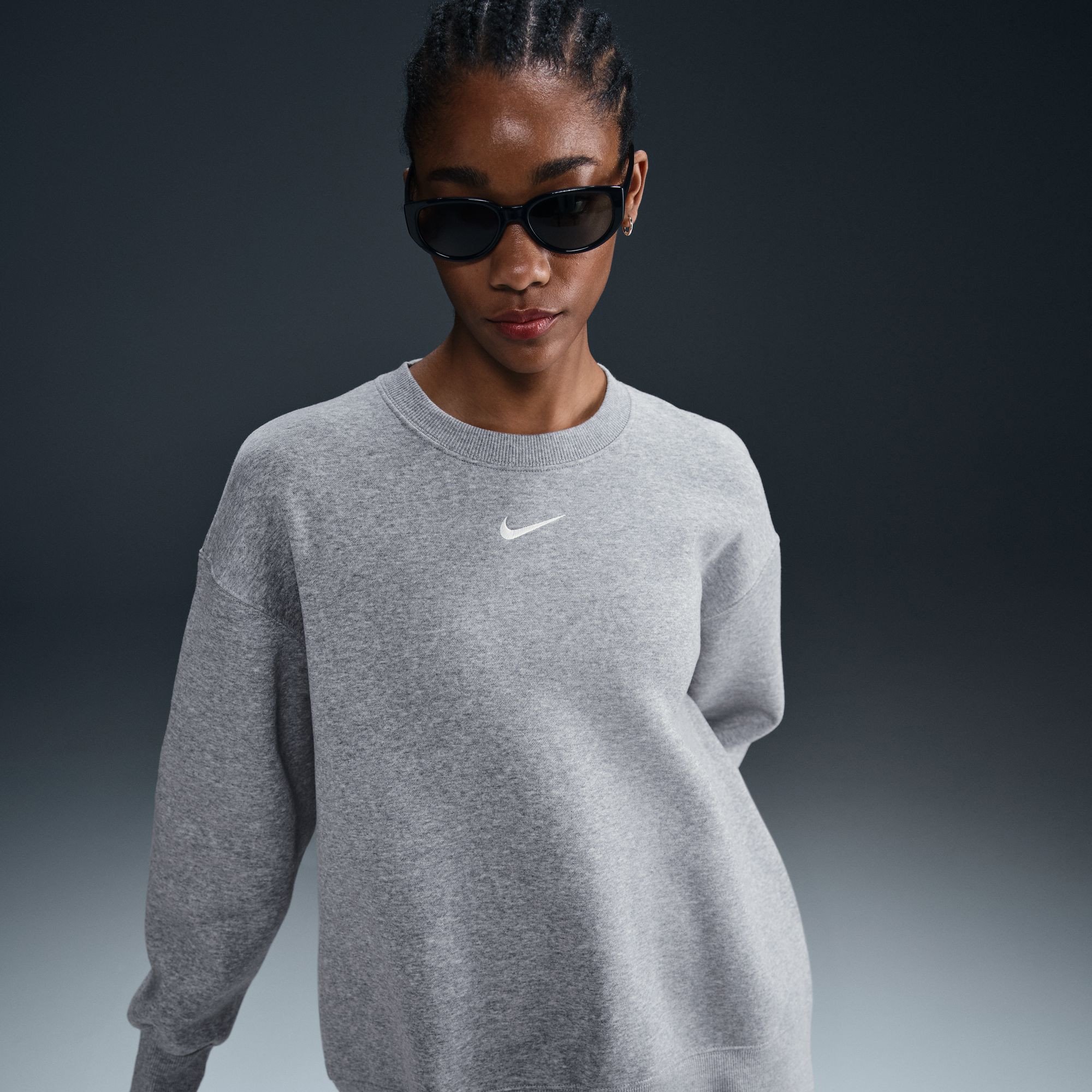 Nike Women's Sportswear Phoenix Fleece Oversized Crew-Neck Sweatshirt, XXL, Lilac Ice | DICK'S Sporting Goods