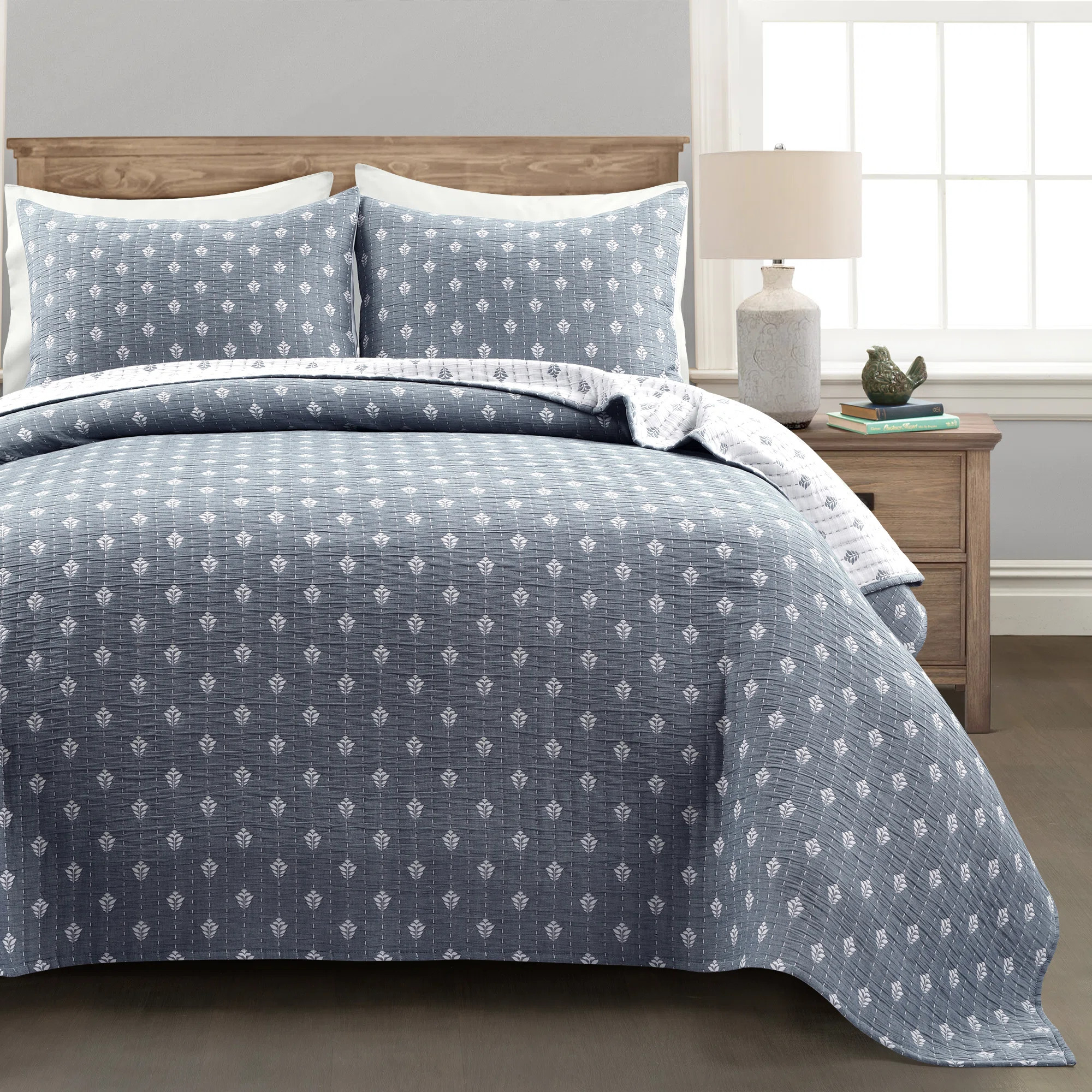 Willards Standard Cotton Reversible 3 Piece Quilt Set | Birch Lane