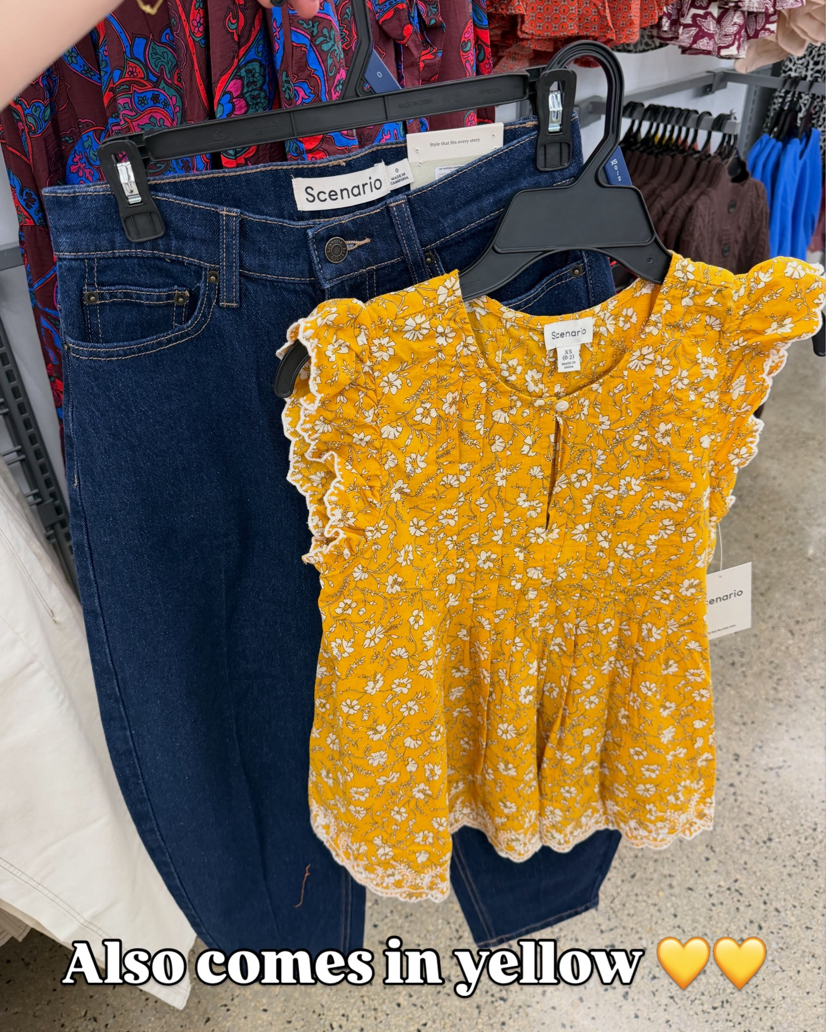 New scenario top and jeans at Walmart, pre fall outfit idea. #walmartfashion