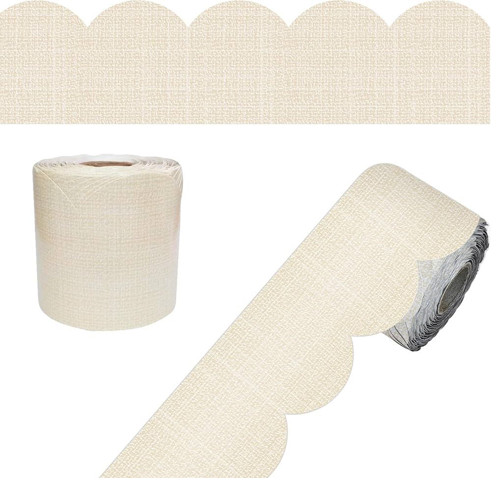 Carson Dellosa Farmhouse 65 Ft Neutral Linen Bulletin Board Borders, Modern Farmhouse Classroom B... | Amazon (CA)