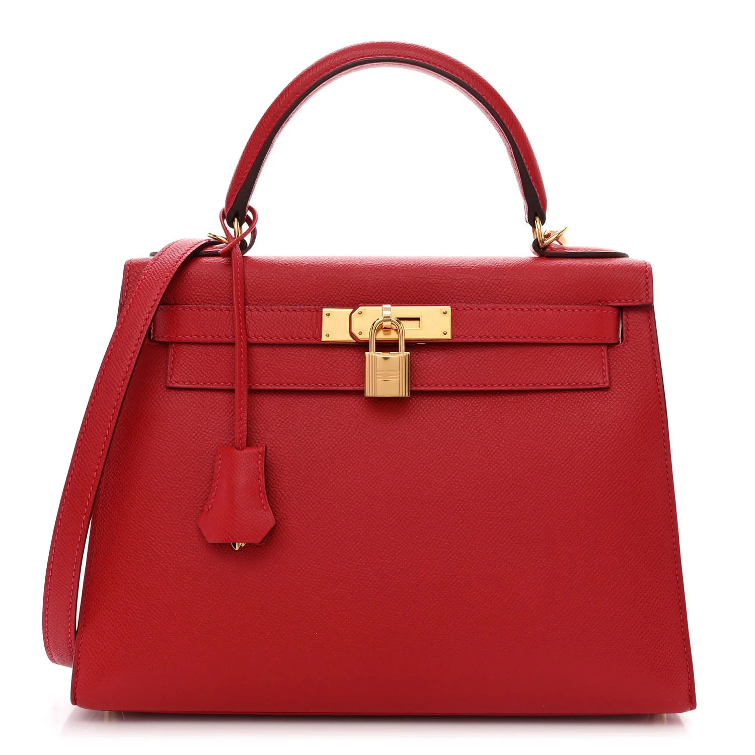 Epsom Kelly Sellier 28 Rouge Casaque | FASHIONPHILE (US)