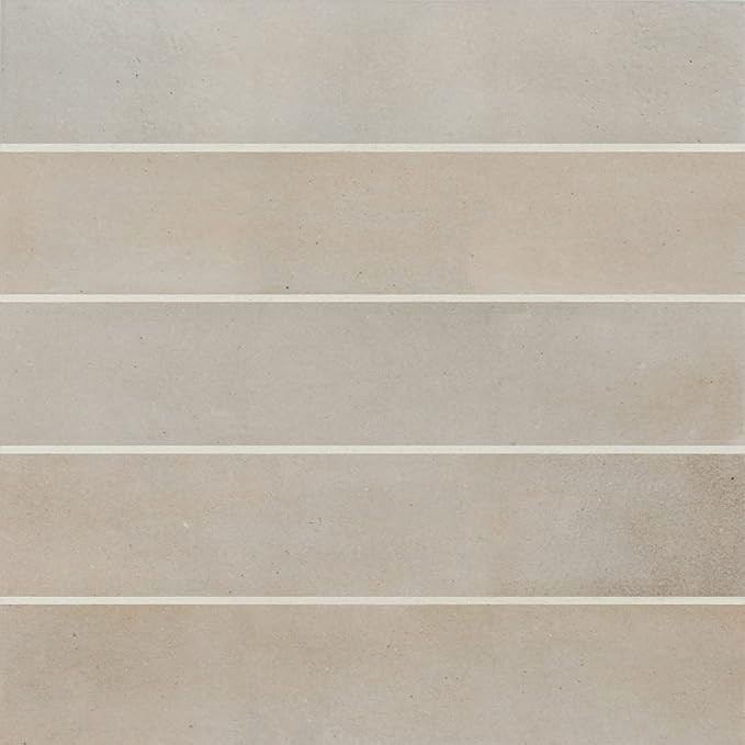 Celine 2.5" x 12" Matte Porcelain Floor & Wall Tile, Taupe (28-Pack, 5.48 SF) | Amazon (US)