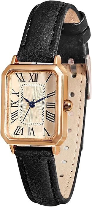 BESTKANG Leather Strap Watches for Women Elegant Dainty Ladies Watch Vintage Rectangle Women Quar... | Amazon (US)
