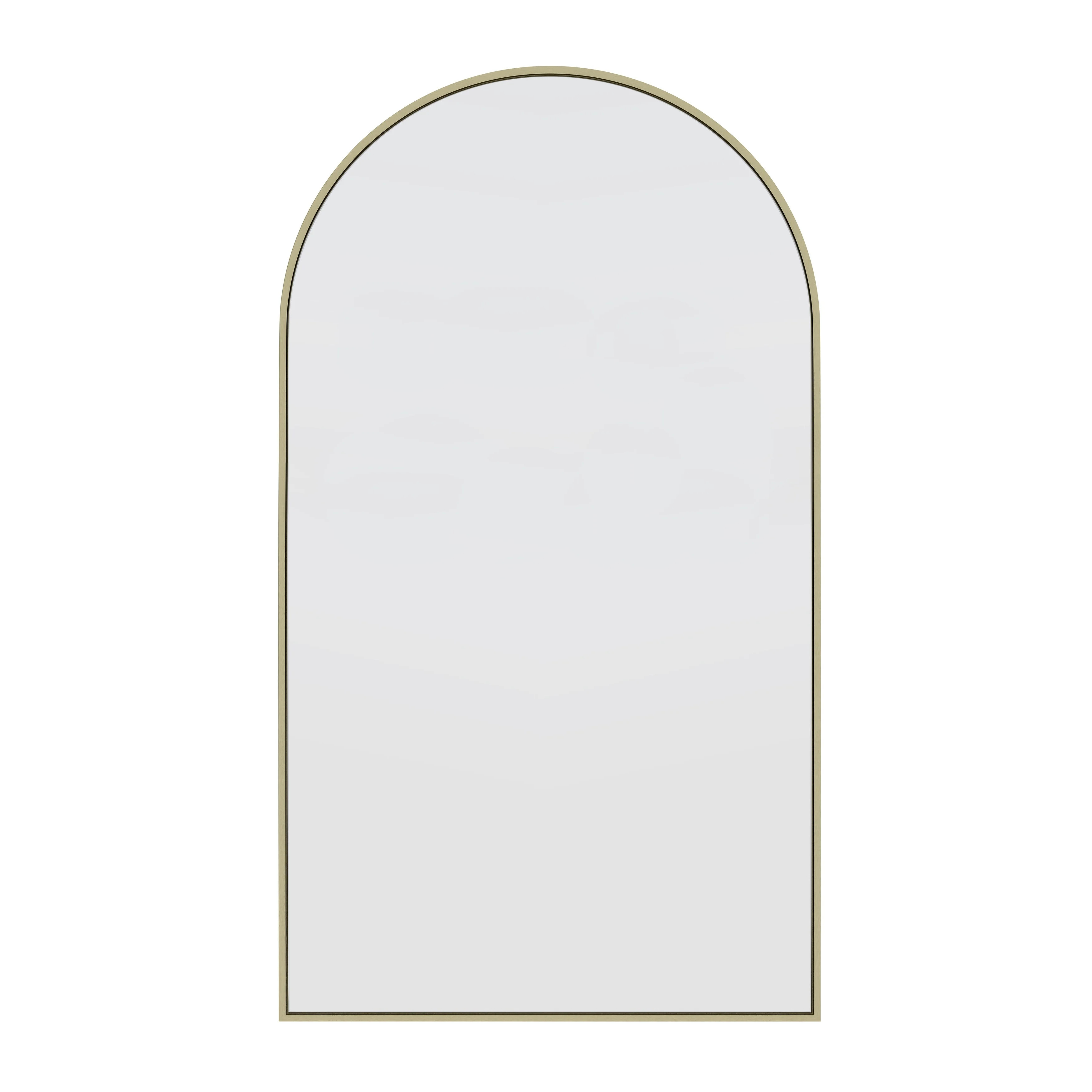 Glass Warehouse  Large Arch Shape Stainless Steel Framed Mirror 83" x 48" - Satin Brass | Walmart (US)