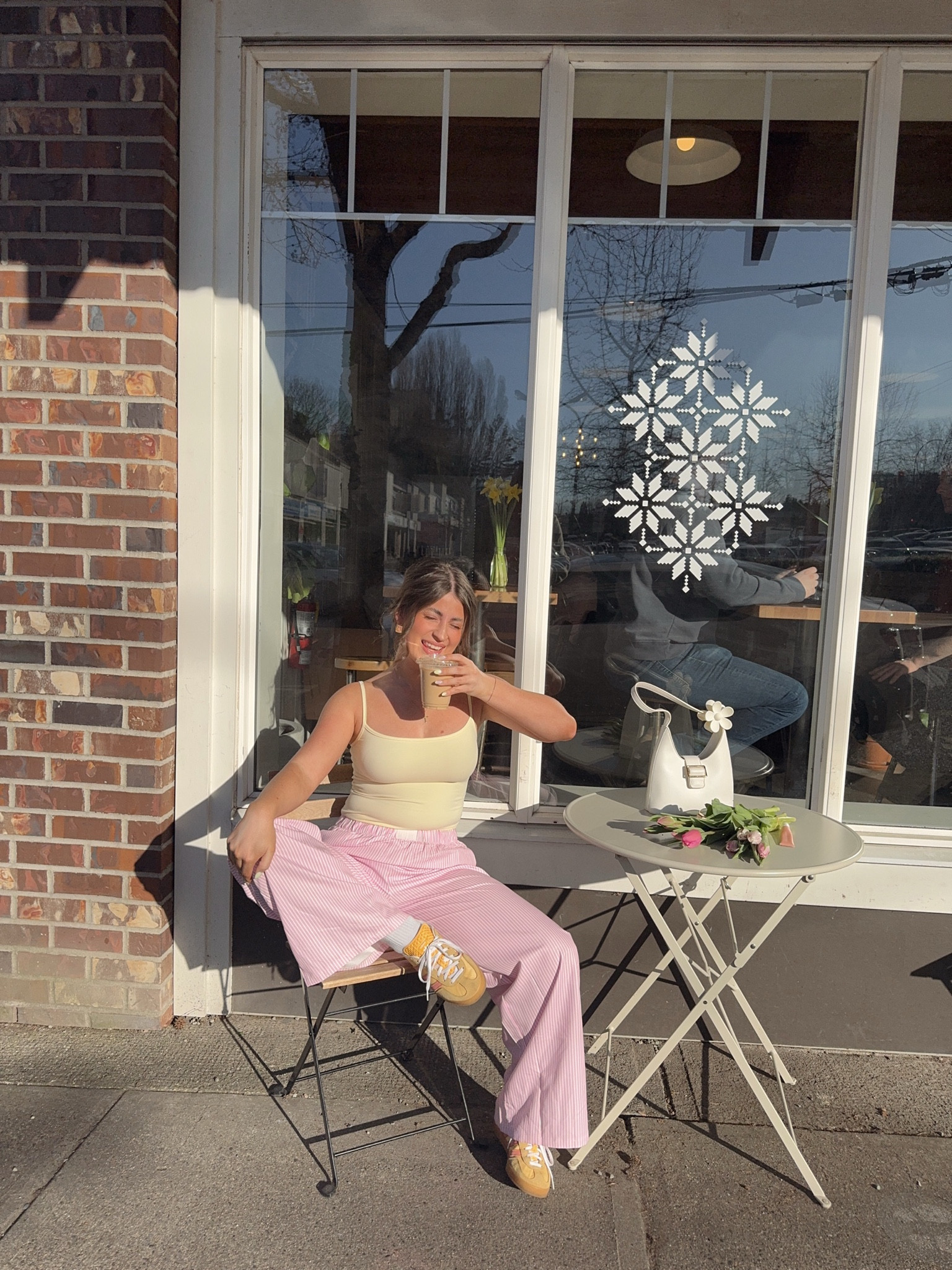 Wearing size small in top and bottom (normal size)