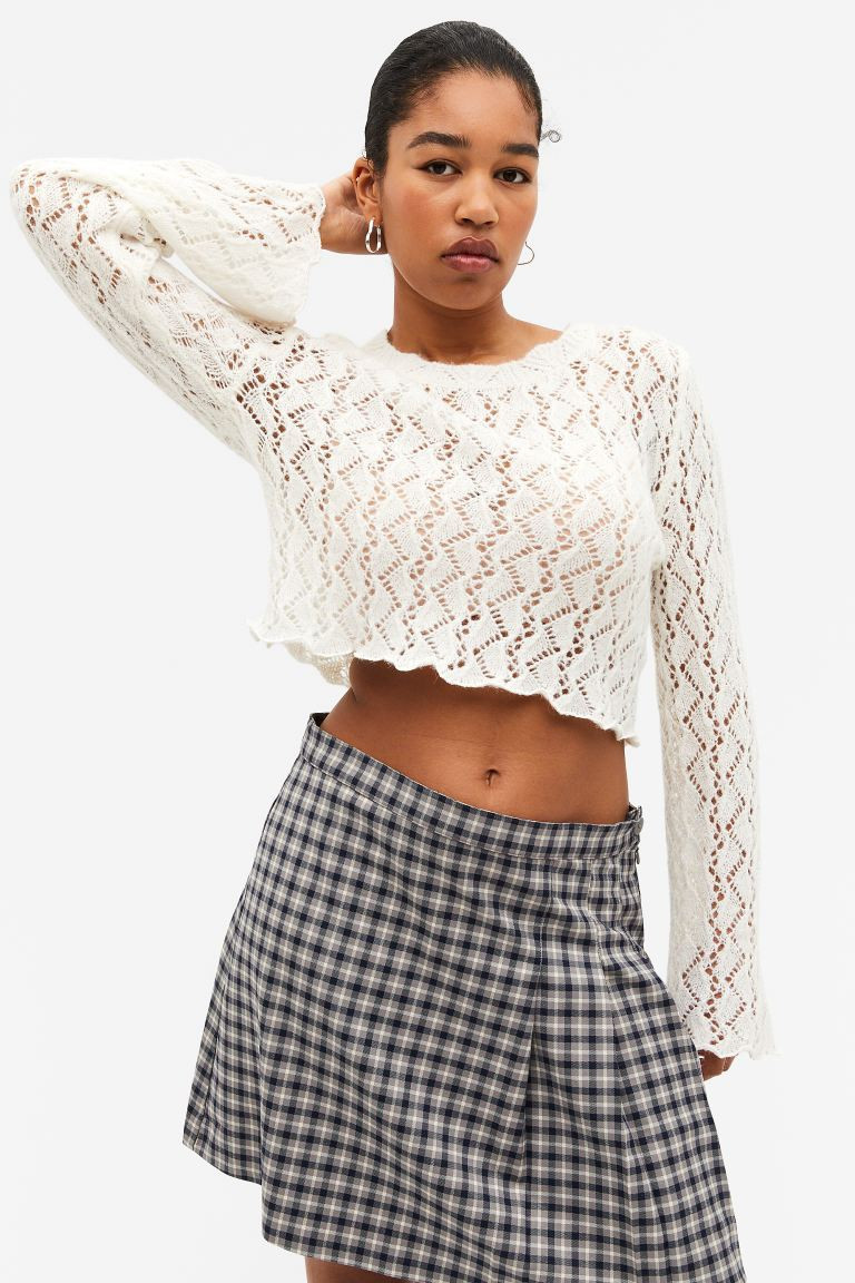 Long sleeve lace knit sweater | H&M (UK, MY, IN, SG, PH, TW, HK)