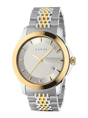 Gucci G-Timeless Collection Watch/Stainless Steel &amp; Gold PVD on SALE | Saks OFF 5TH | Saks Fifth Avenue OFF 5TH