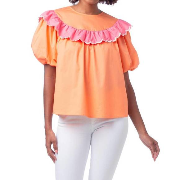 NEW CROSBY BY MOLLIE BURCH frances top in colony pink/bellini | Poshmark