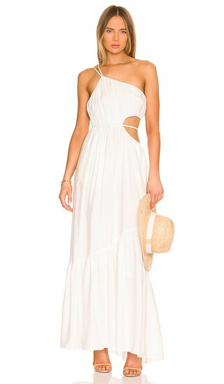 Yvonne One Shoulder Dress in White | Revolve Clothing (Global)