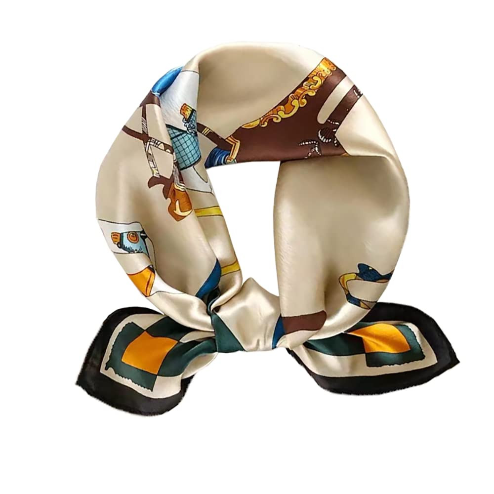 ANDANTINO 100% Mulberry Silk Scarf -21” Lightweight Square Neckerchief – Breathable Digital P... | Amazon (US)