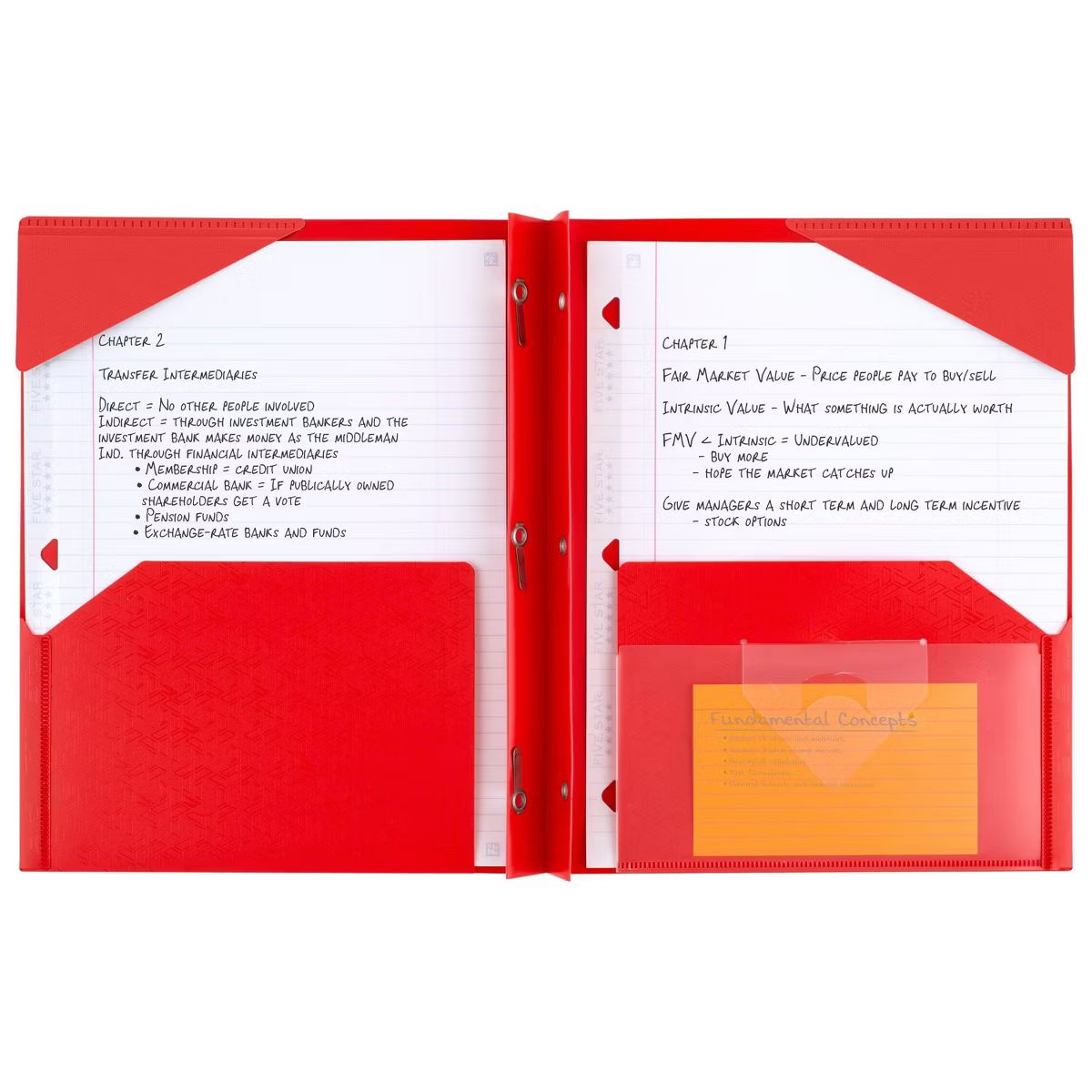 Five Star 2 Pocket Plastic Folder with Prongs | Target