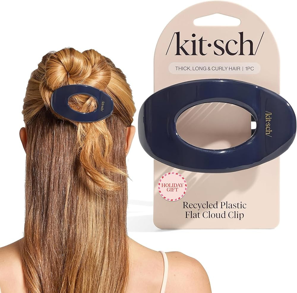 Kitsch Large Flat Claw Clips for Women - Stylish Flat Hair Clips, Strong Hold for Thick & Fine Ha... | Amazon (US)