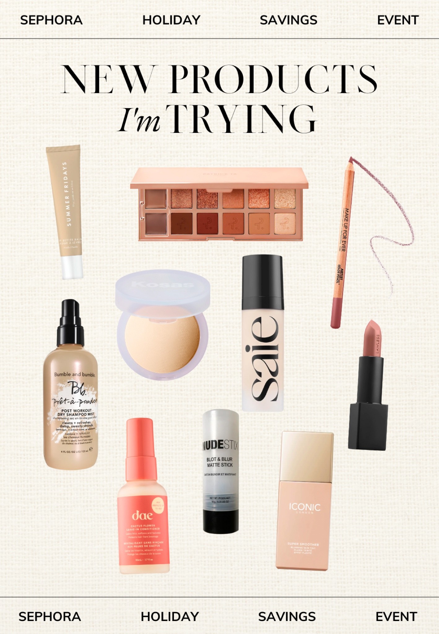 Sephora Sale // New products I’m trying! Sale runs until 11/7.

New makeup, dewy makeup,
Glowy makeup, simple makeup, nude makeup

#LTKsalealert #LTKbeauty