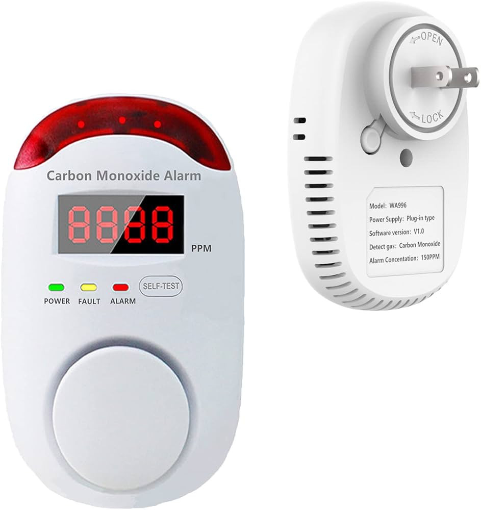 Carbon Monoxide Detectors Plug in Wall Portable Carbon Monoxide Detector for Travel CO Alarm with... | Amazon (US)
