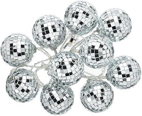 Talking Tables-DISCO Glitterati Disco Ball LED Party Table Lights, Silver | Amazon (US)