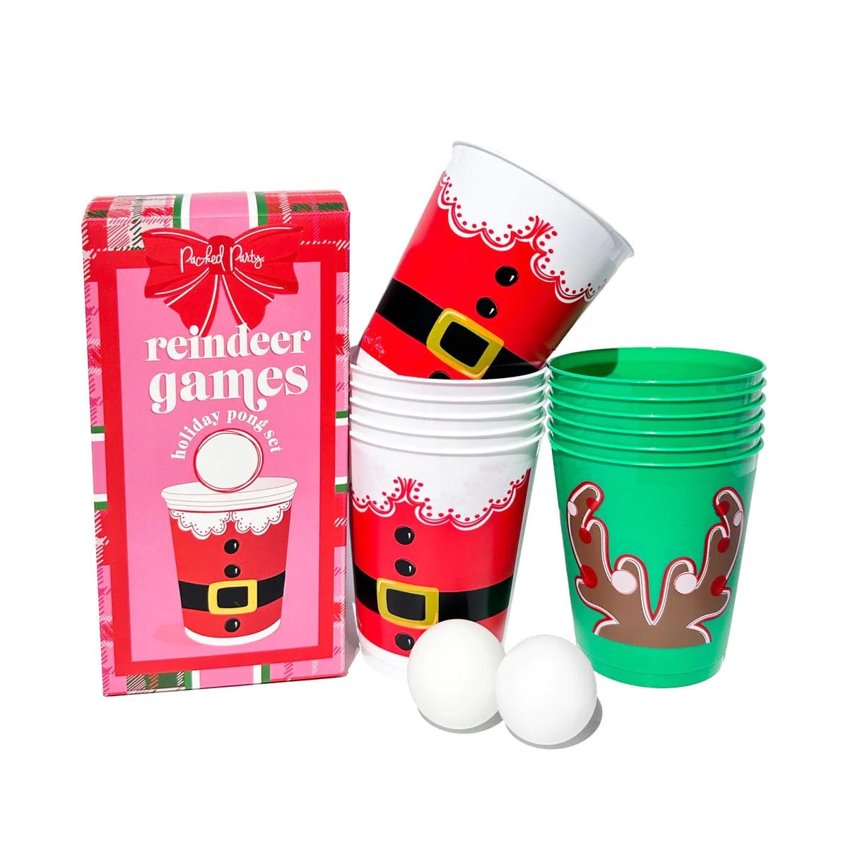Reindeer Games Holiday Pong Set | Packed Party