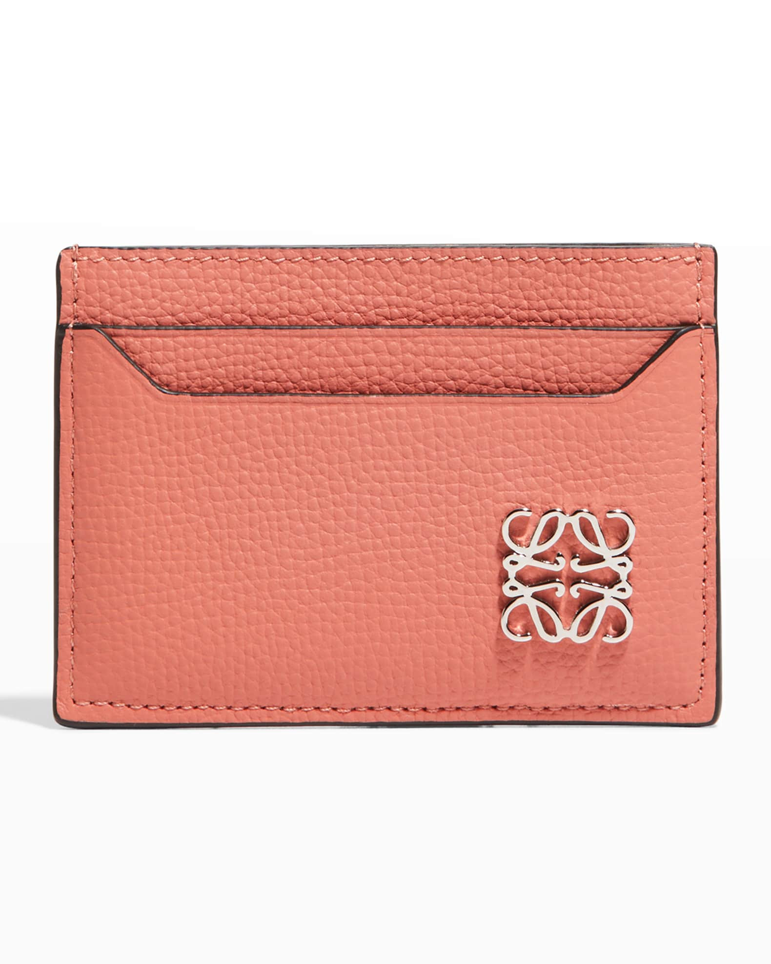 Loewe Anagram Calfskin Medallion Card Case | Neiman Marcus