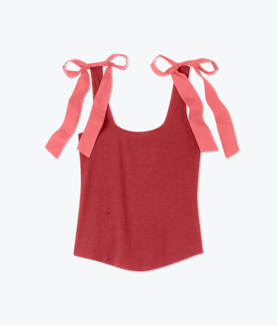 The Softest Ribbed Tie-Shoulder Tank 
            | 
              
              
              ... | SummerSalt