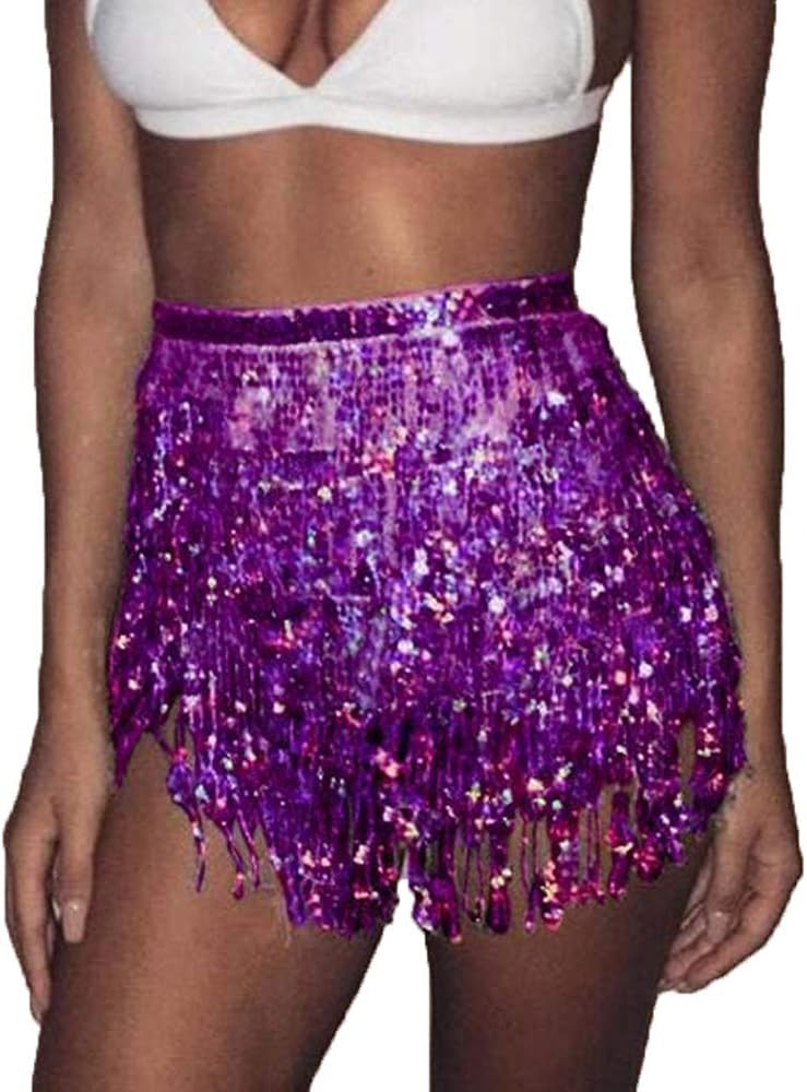 Zoestar Boho Sequin Tassel Hip Scarf Multilayer Belly Dance Belt Dance Performance Skirt for Wome... | Amazon (US)