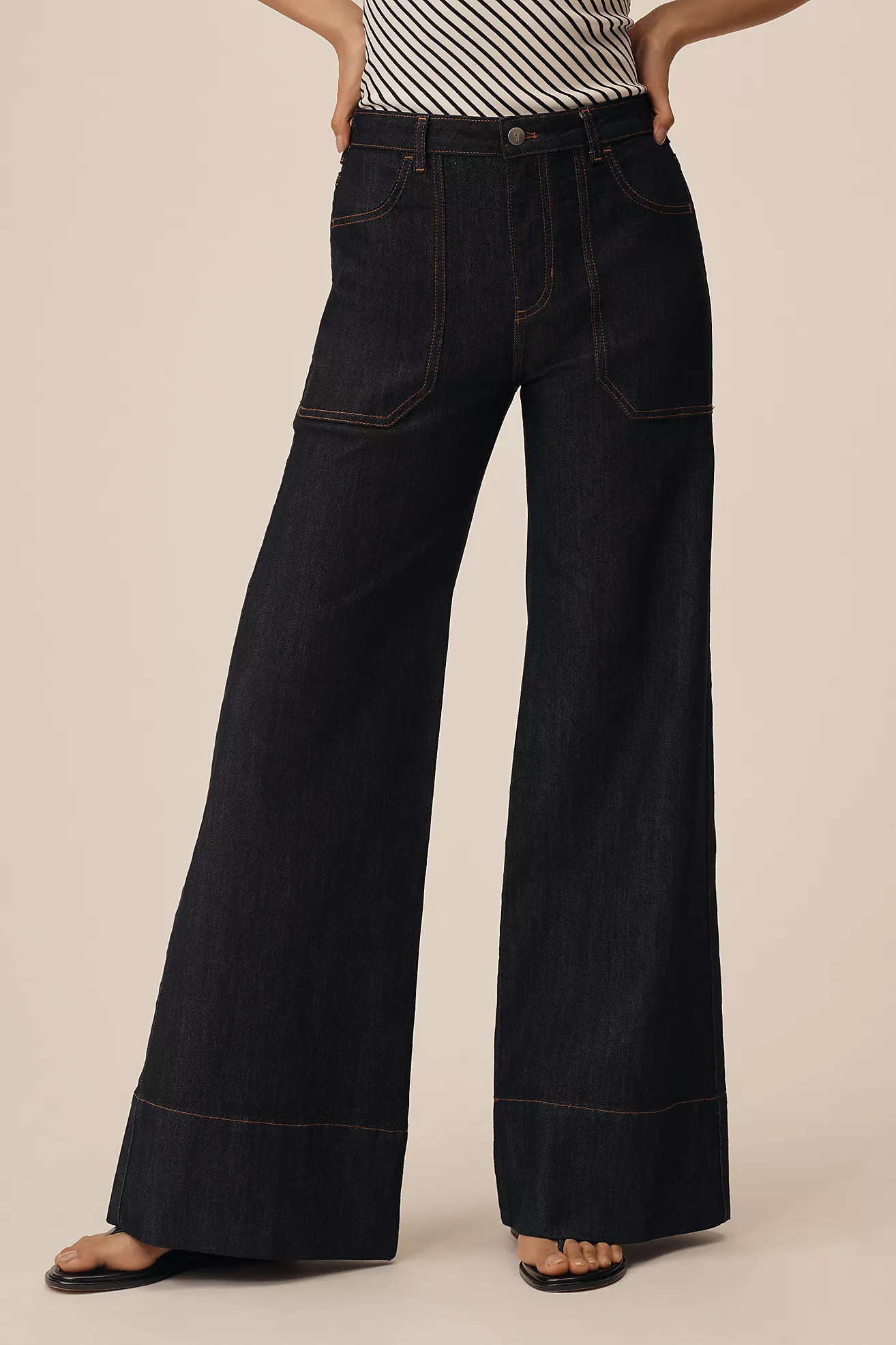 The Rylan Relaxed High-Rise Flare Jeans by Pilcro | Anthropologie (US)