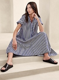 Cruz Poplin Maxi Dress | Banana Republic (US)