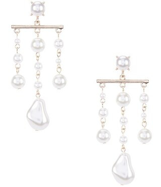 x Brooke Webb of KBStyled Erin Pearl Drop Earrings | Dillard's