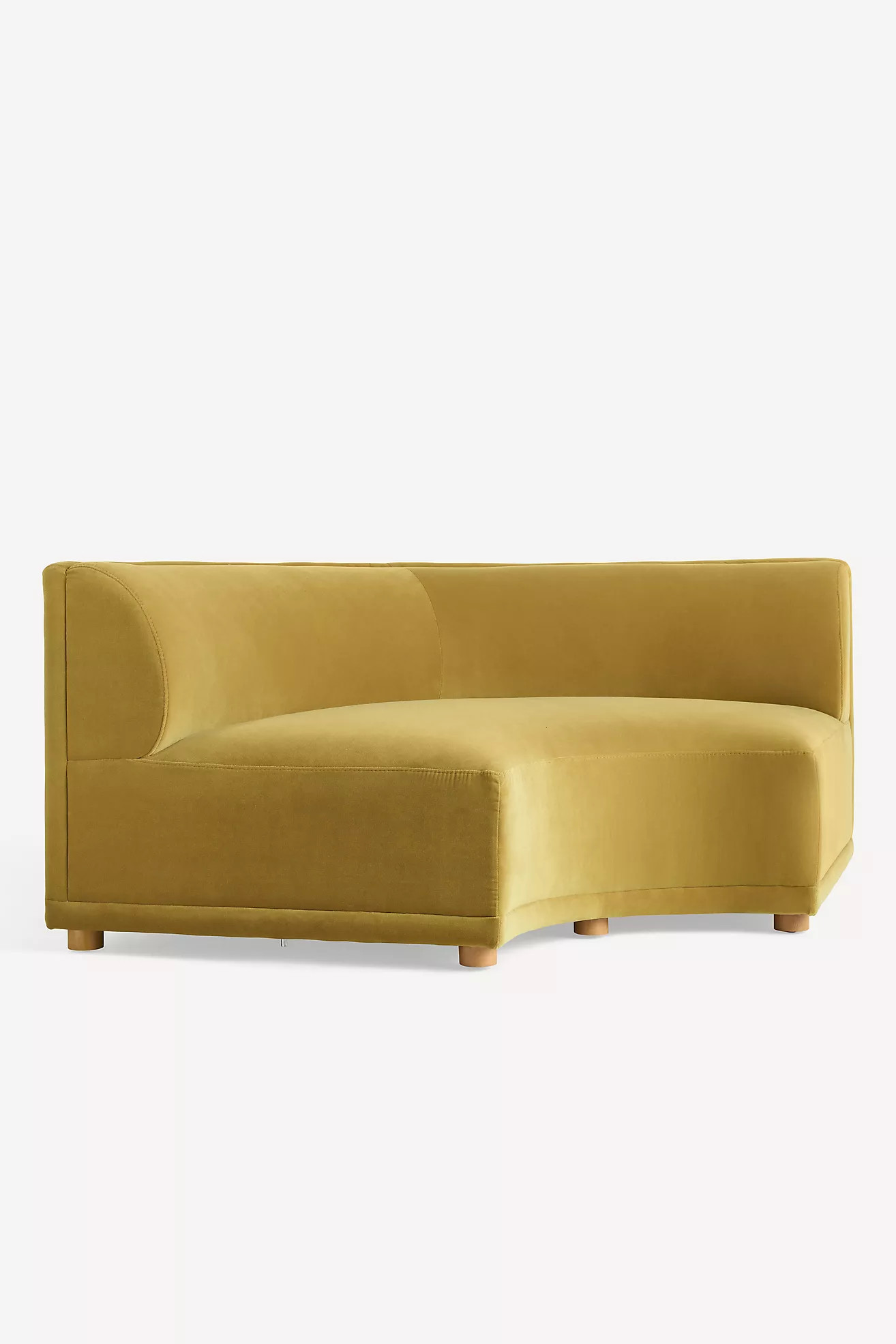 Celine Velvet Modular Curved Corner Chair | Anthropologie (US)