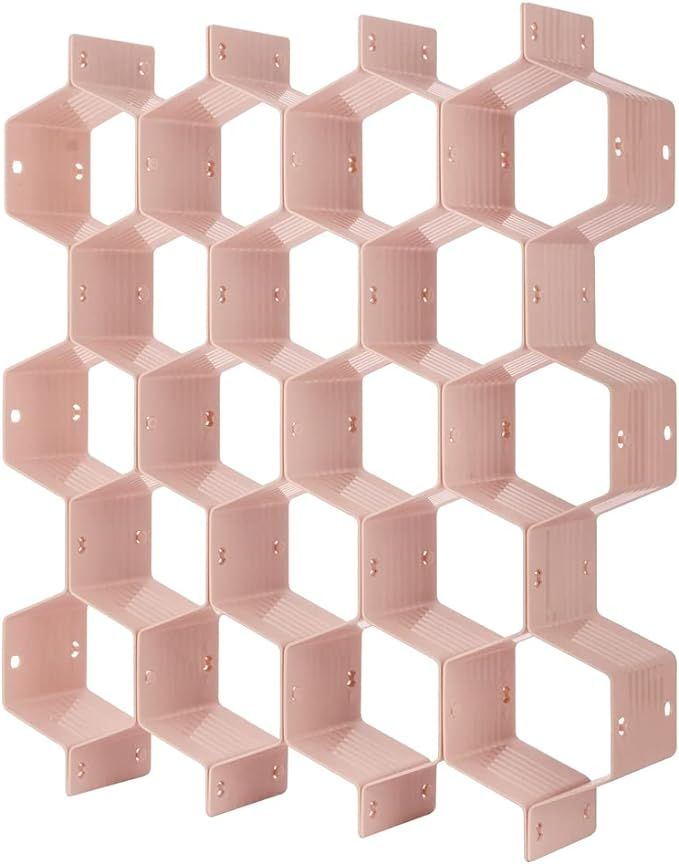 Poeland Drawer Divider Organizer 8pcs DIY Plastic Grid Honeycomb Drawer Divider | Amazon (US)