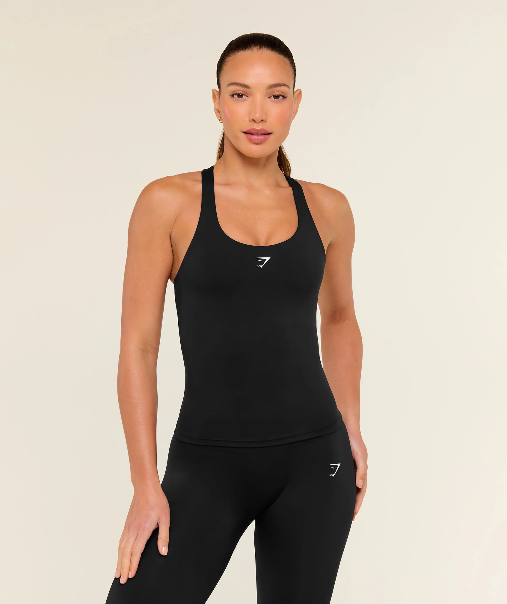 Everyday Racer Back Tank with Shelf | Gymshark US