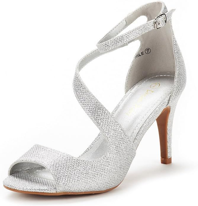 DREAM PAIRS Women's NILE Fashion Stilettos Open Toe Pump Heel Sandals | Amazon (US)