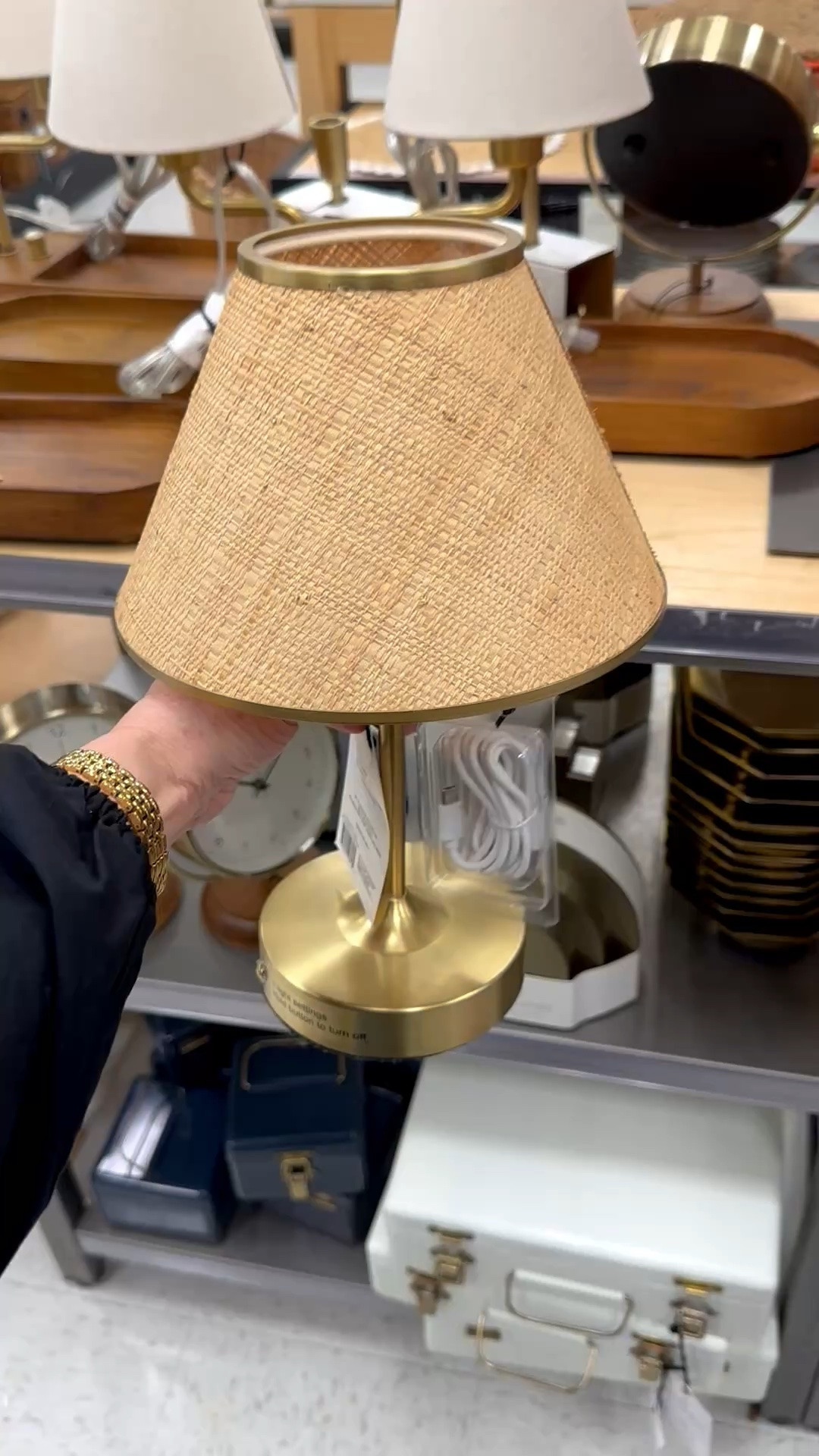 Rechargeable table lamp with woven shade. Perfect on shelves or kitchen counter 
@Target

#LTKHome #LTKstorytime #LTKdayinmylife