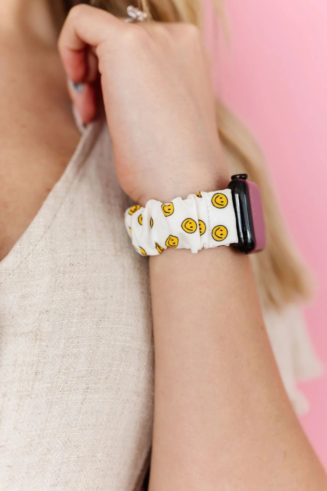 Happy Daze Scrunchie Band Compatible with Apple Watch | Shop Andi