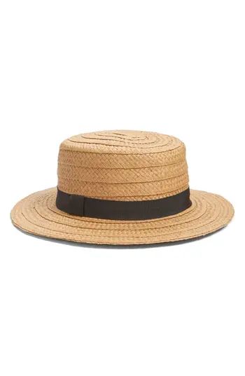 Women's Hinge Straw Boater Hat - | Nordstrom