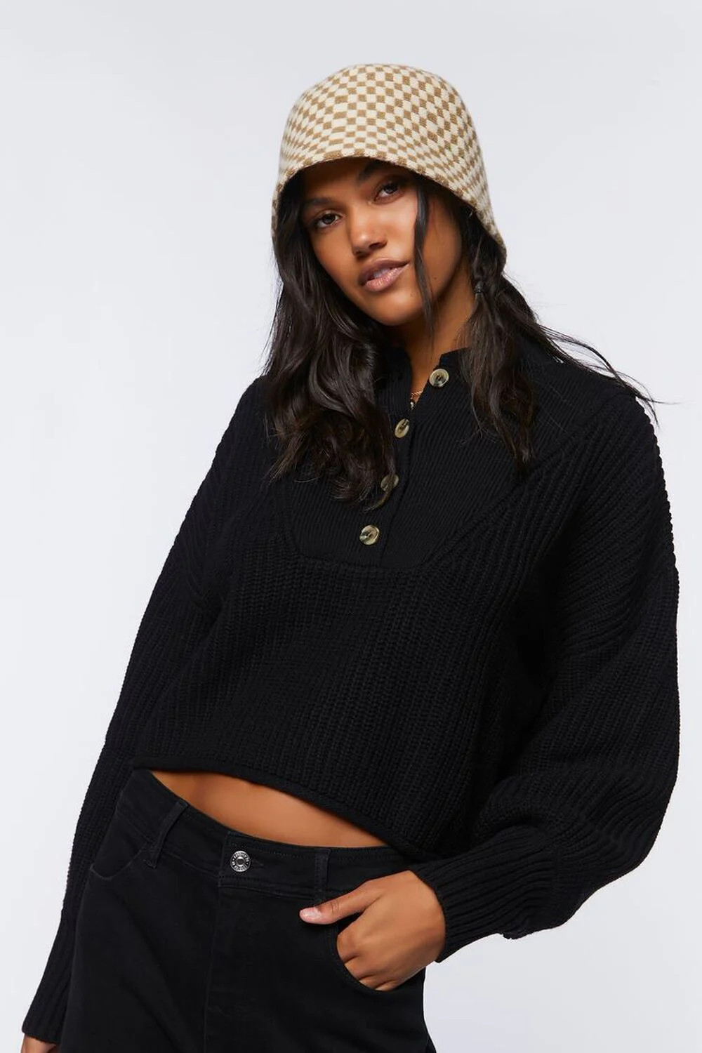 Marled Balloon-Sleeve Sweater | Forever 21 (US)