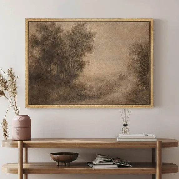 Wall Art Print Vintage Autumn Fall Forest Landscape Art Prints Minimalist Modern Nature Farmhouse... | Walmart (US)