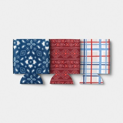 3pk Can Cooler - Americana Print - Sun Squad™ | Target