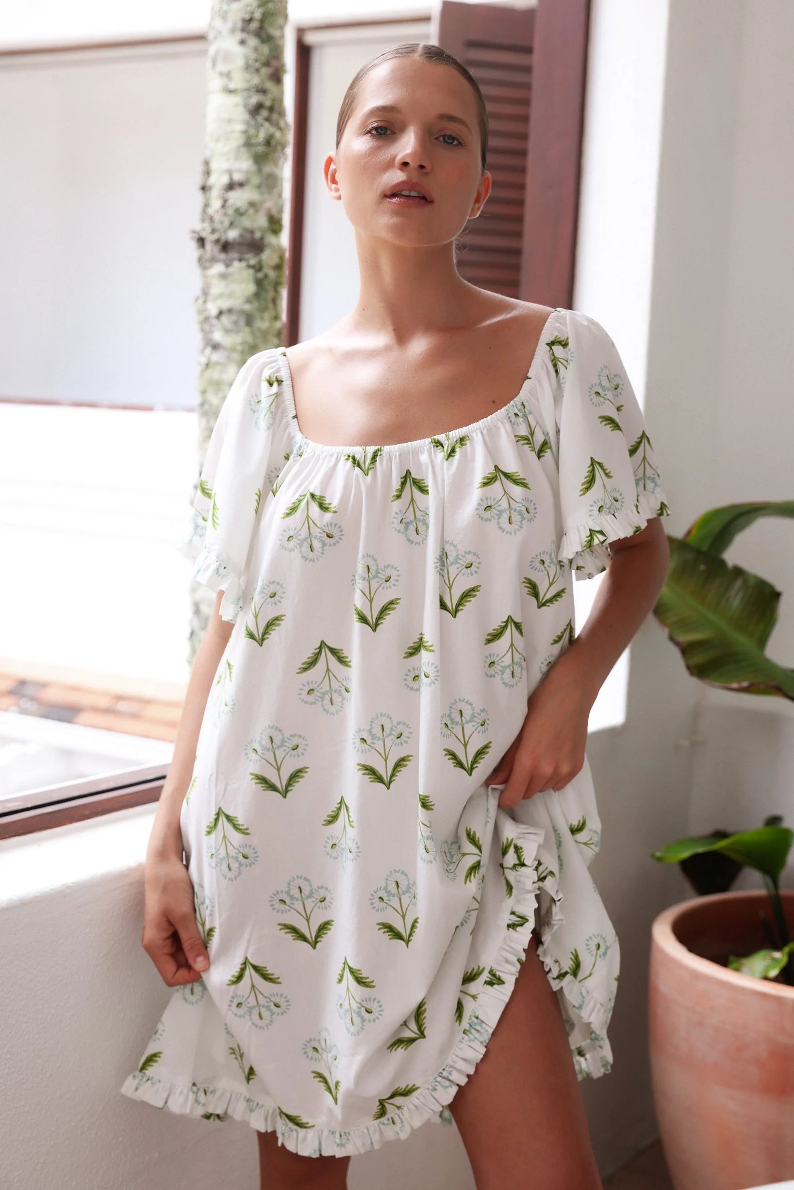 Betty Lounge Dress - Cotton Modal - Dandelion | Piyama US