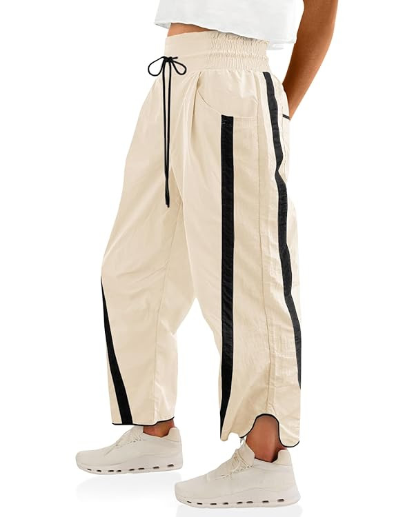 Fisoew Baggy Wide Leg Pants Track Pants | Amazon (US)