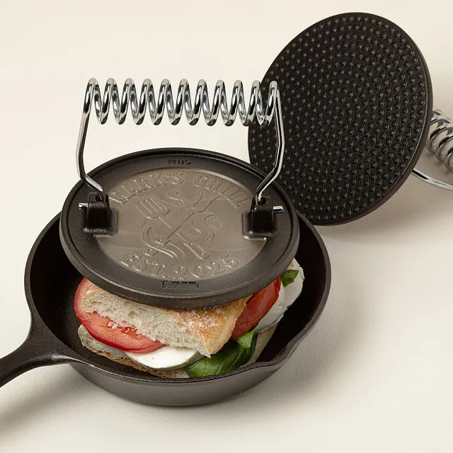 Personalized Cast Iron Grill Press | UncommonGoods