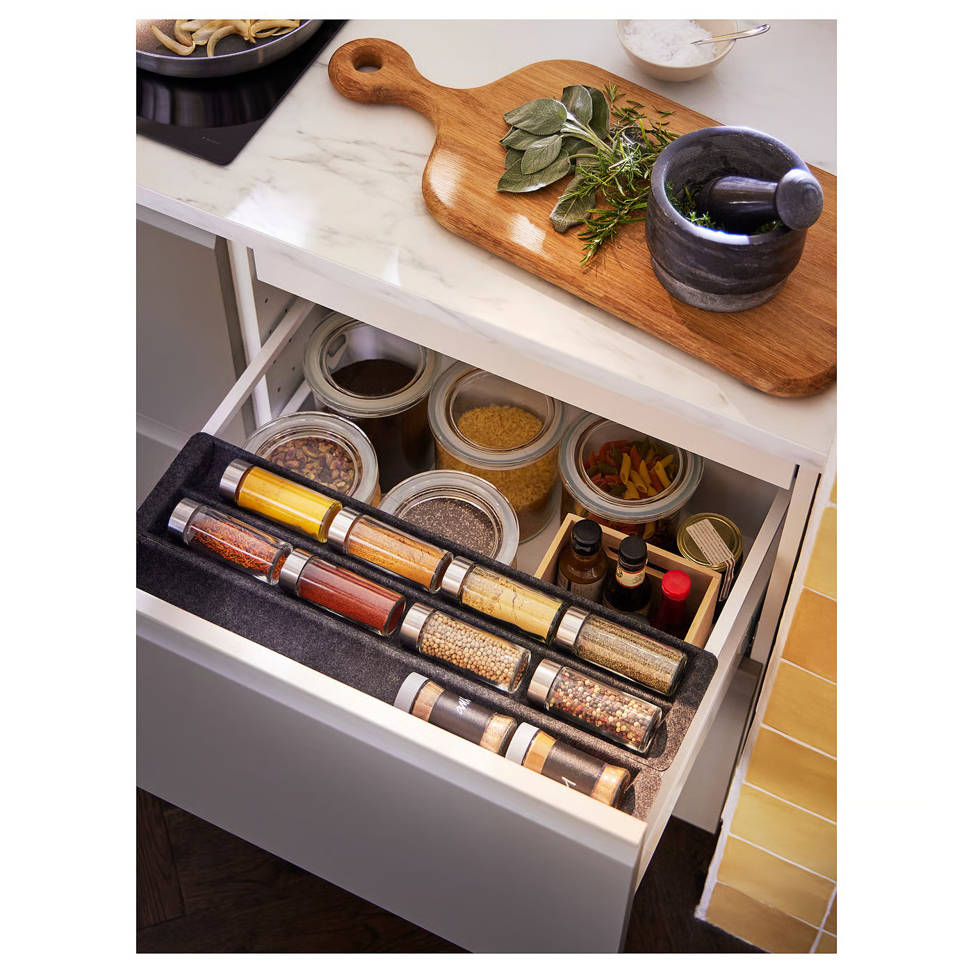 IKEA UPPDATERA sliding organizer for drawer, gray, 23 5/8 | IKEA US