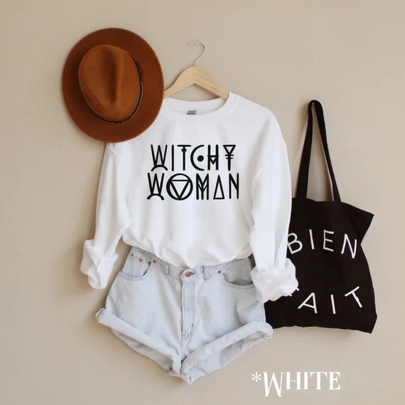 Witchy Woman Sweatshirt Halloween Crewneck Halloween | Etsy | Etsy (US)