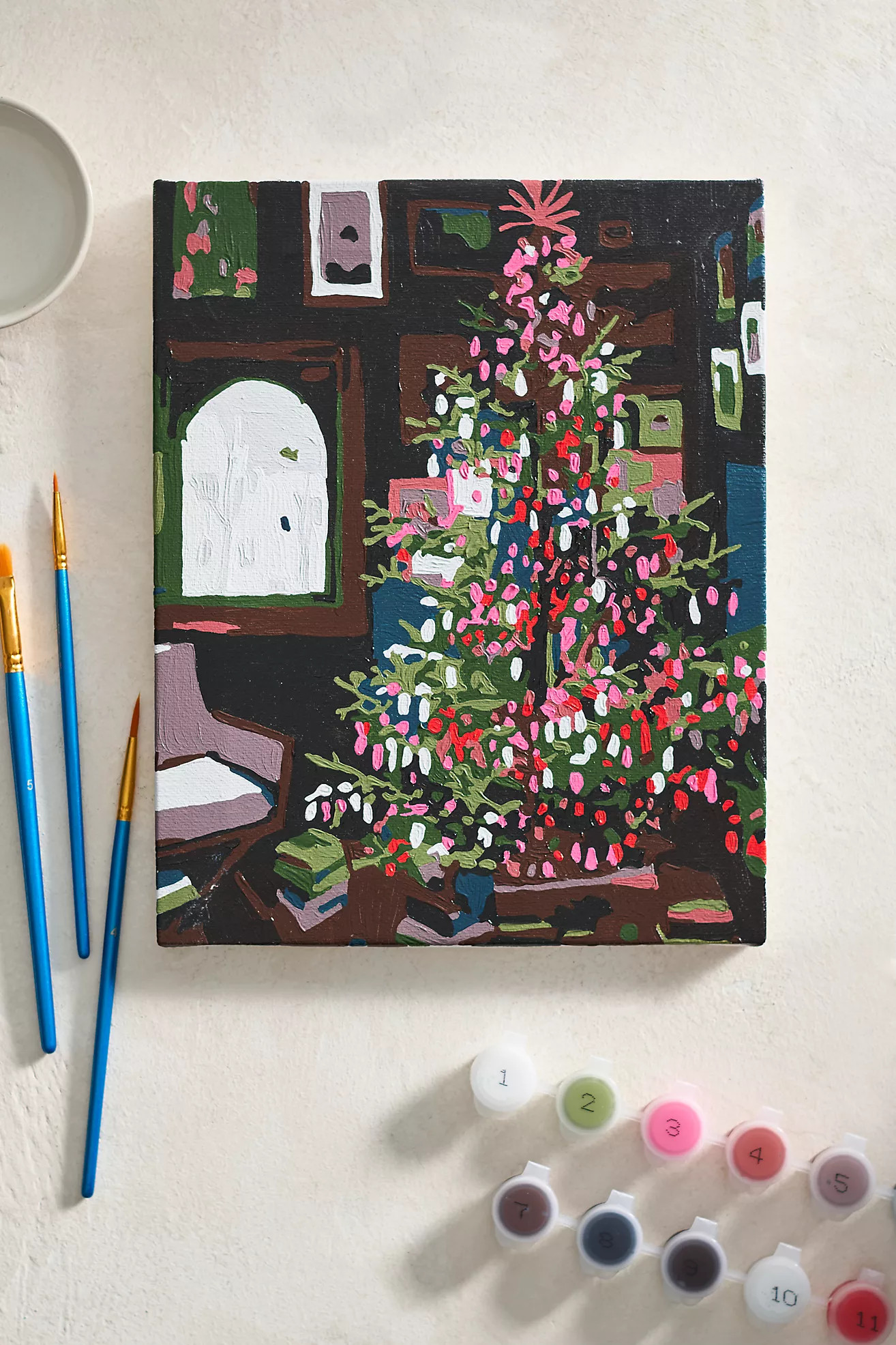 Festive Fir Paint by Numbers Kit | Anthropologie (US)