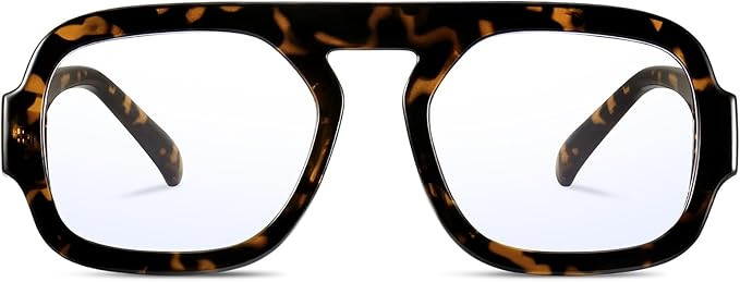 Aviator Blue Light Blocking Glasses for Women Men Square Flat Top Computer TV Eyeglasses Anti Eye... | Amazon (US)